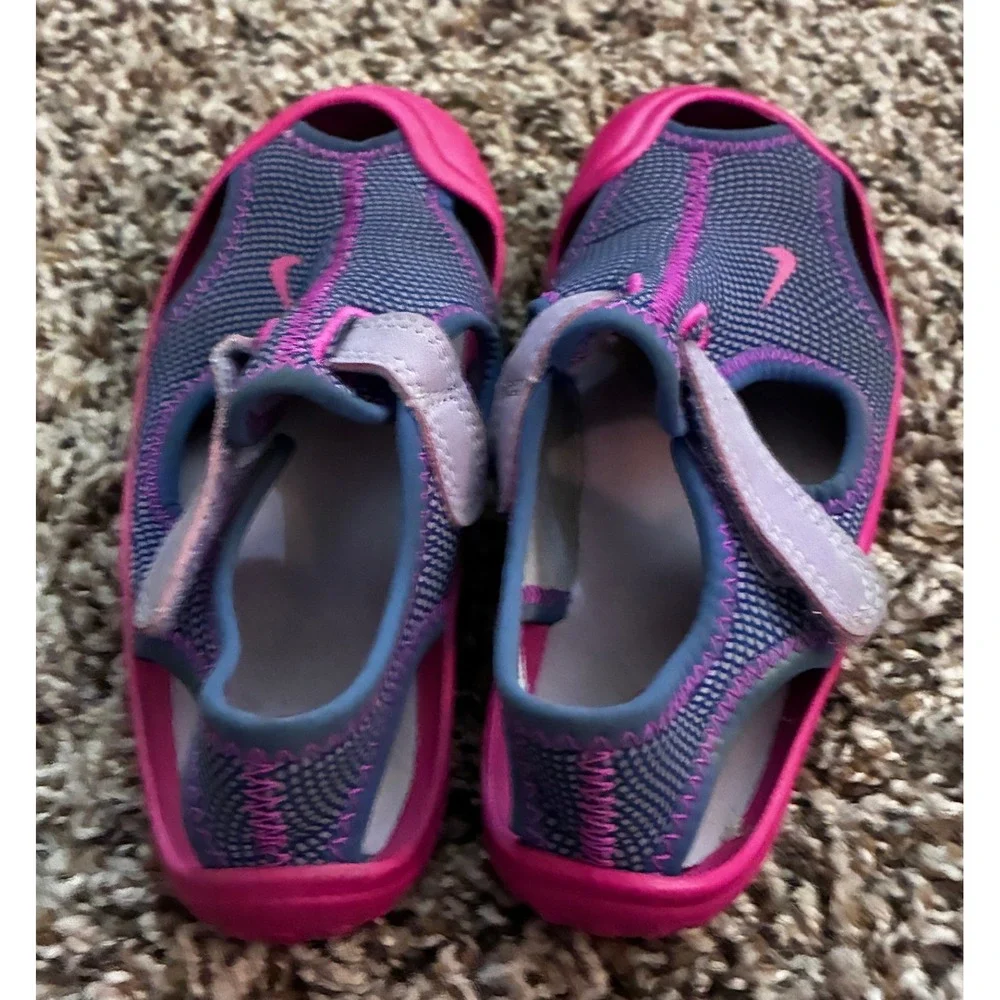 Nike Girls Purple & Pink Sunray Protect 2 Water Sandals Size 10.55